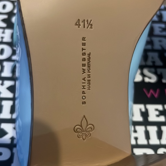 Sophia Webster & Patrick Cox Stevie Daisy Loafer Mule Aqua(Blue) SZ 41.5EU/11.5 - Picture 10 of 11